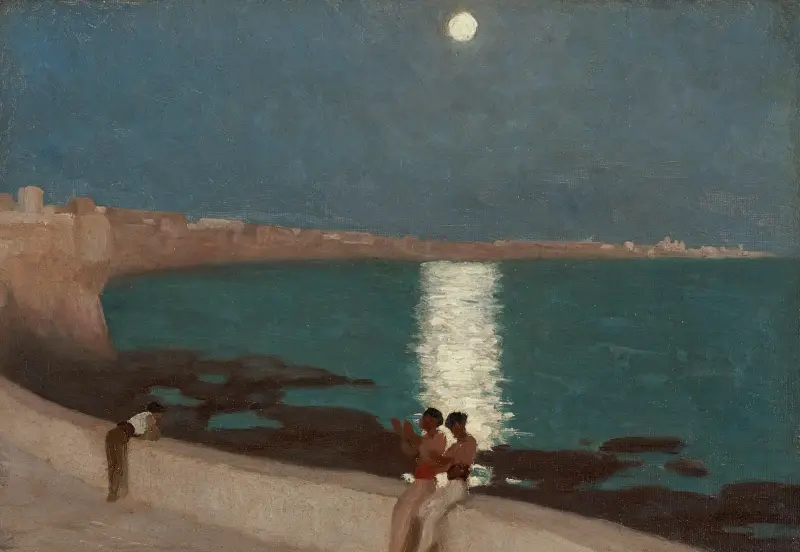 Die Bucht von Cádiz – Mondschein von Frederic Leighton