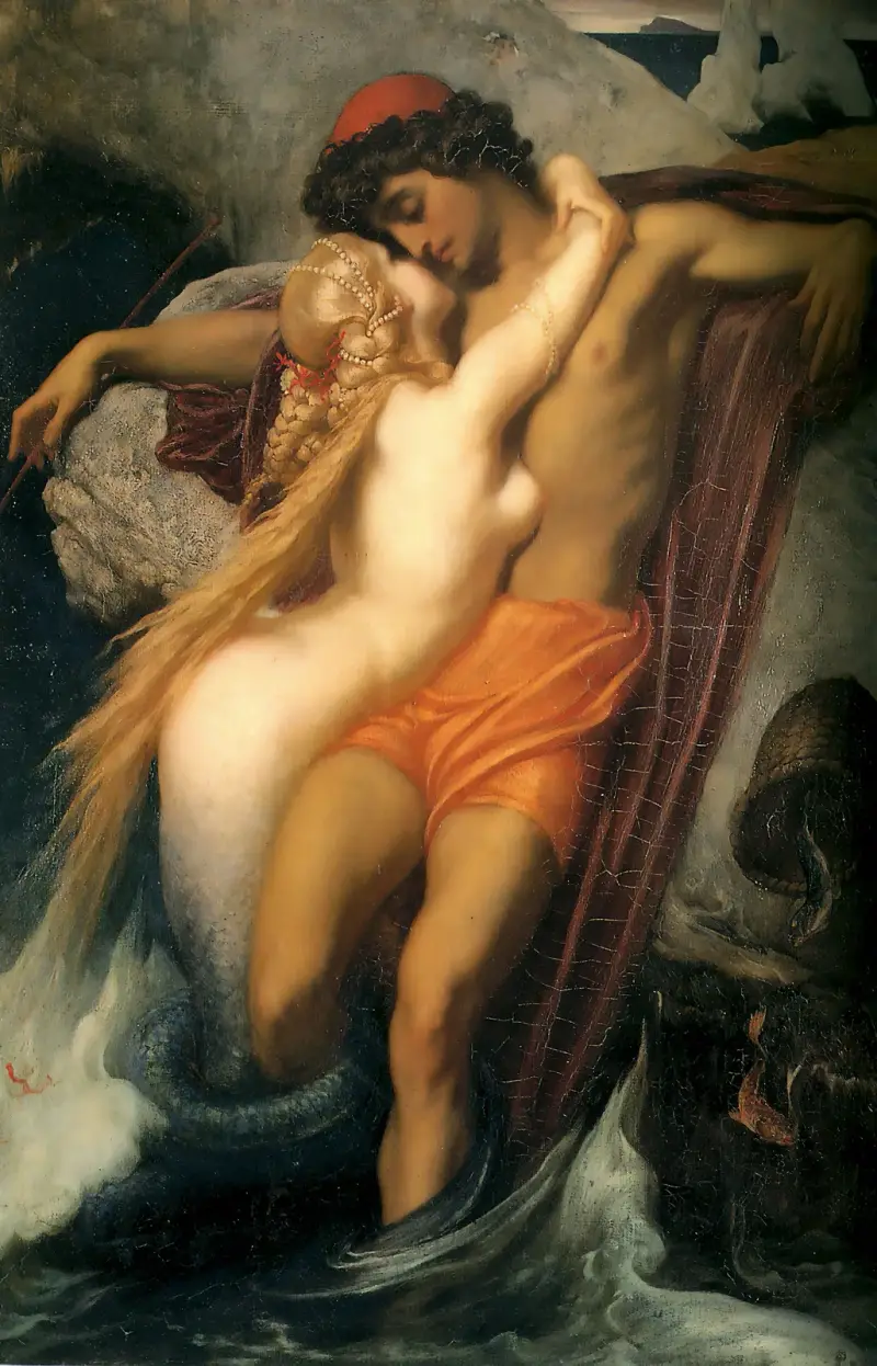 Fiskaren och sjöjungfrun av Frederic Leighton