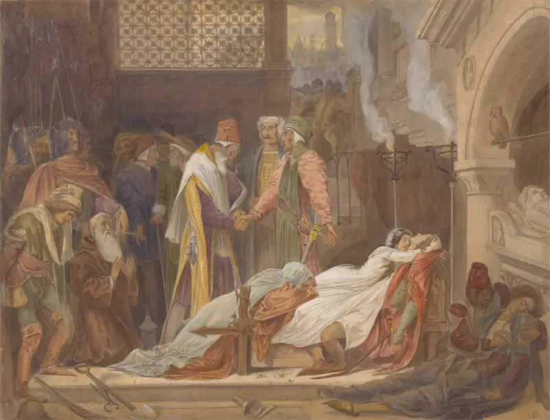 Försoningen mellan Montagues och Capulets av Frederic Leighton