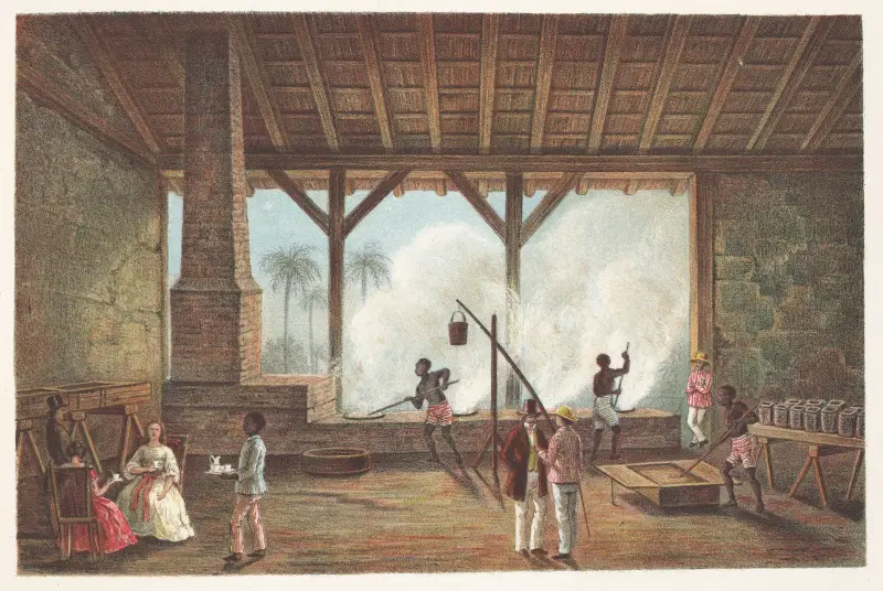 Ansicht eines Kesselhauses von Pierre Toussaint Frédéric Mialhe
