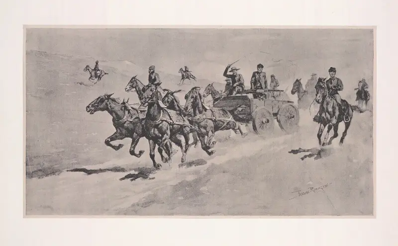 A run to the scout camp av Frederic Remington