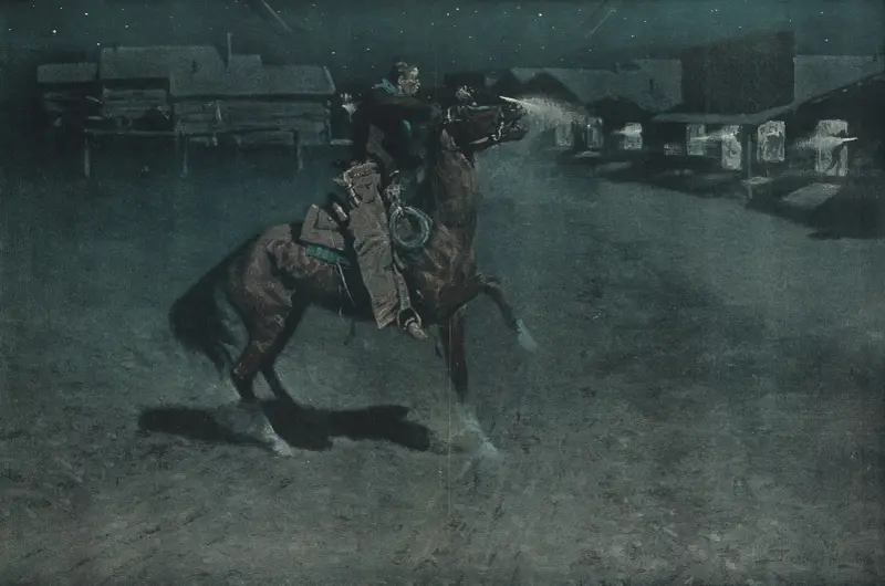 Ein Streit mit dem Stadtmarschall von Frederic Remington