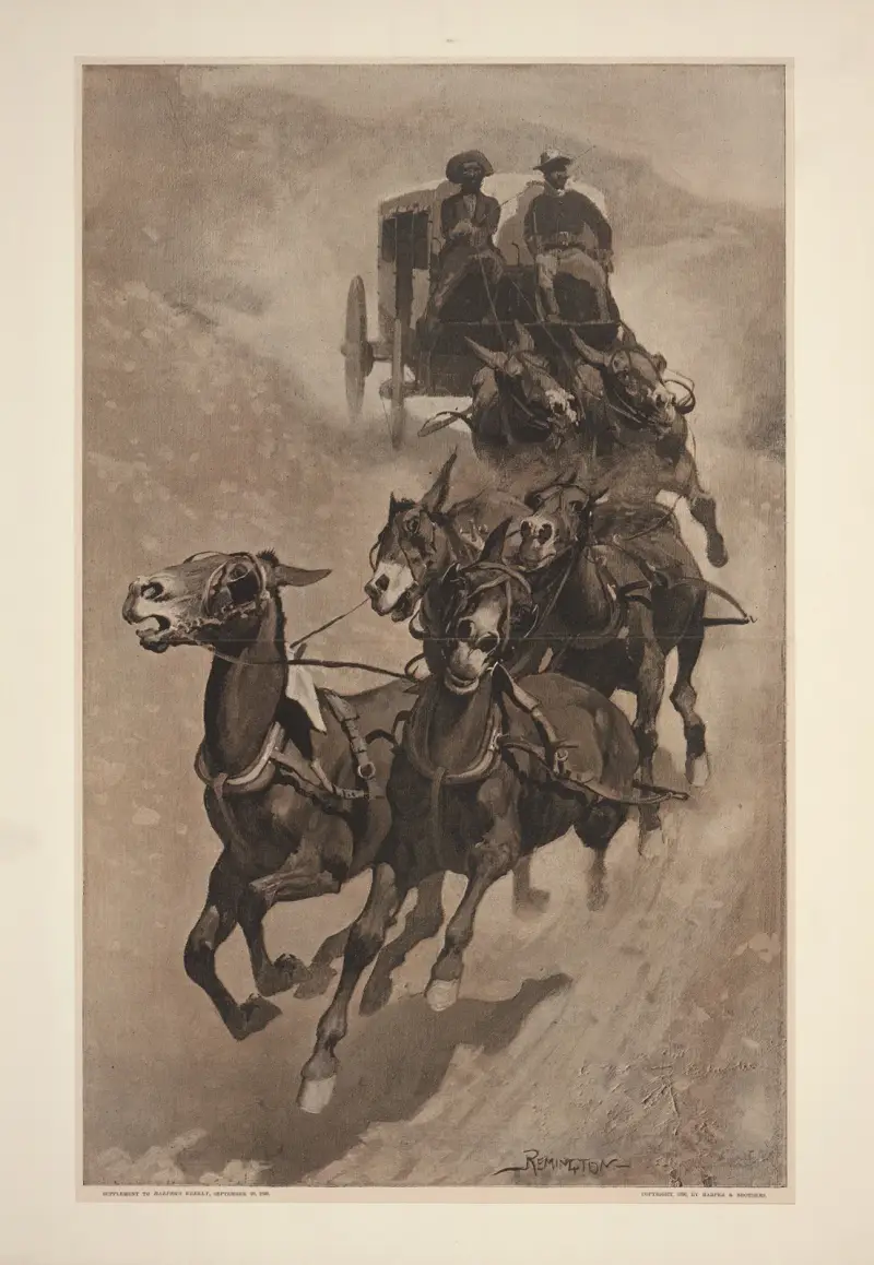 En armépostambulans – en trasig broms och en nedförsbacke av Frederic Remington