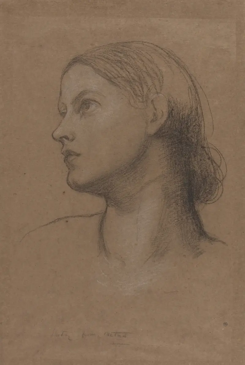 Huvud av en ung kvinna av George Frederic Watts