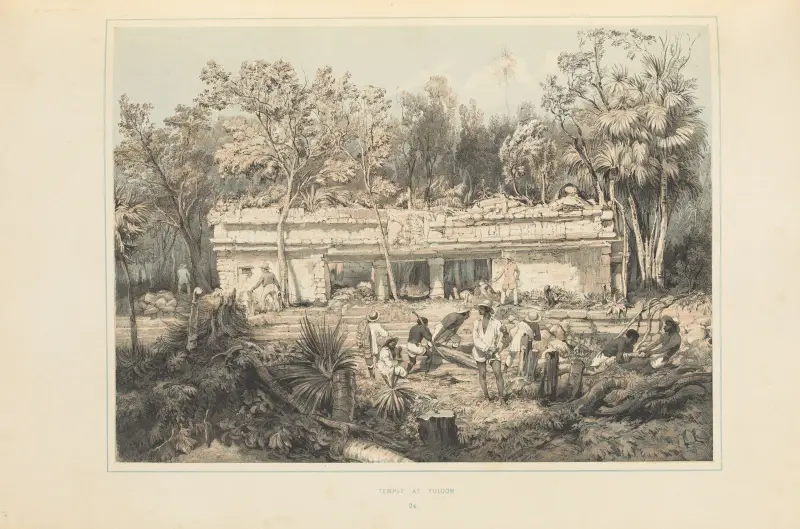 Temple at Tuloom av Frederick Catherwood