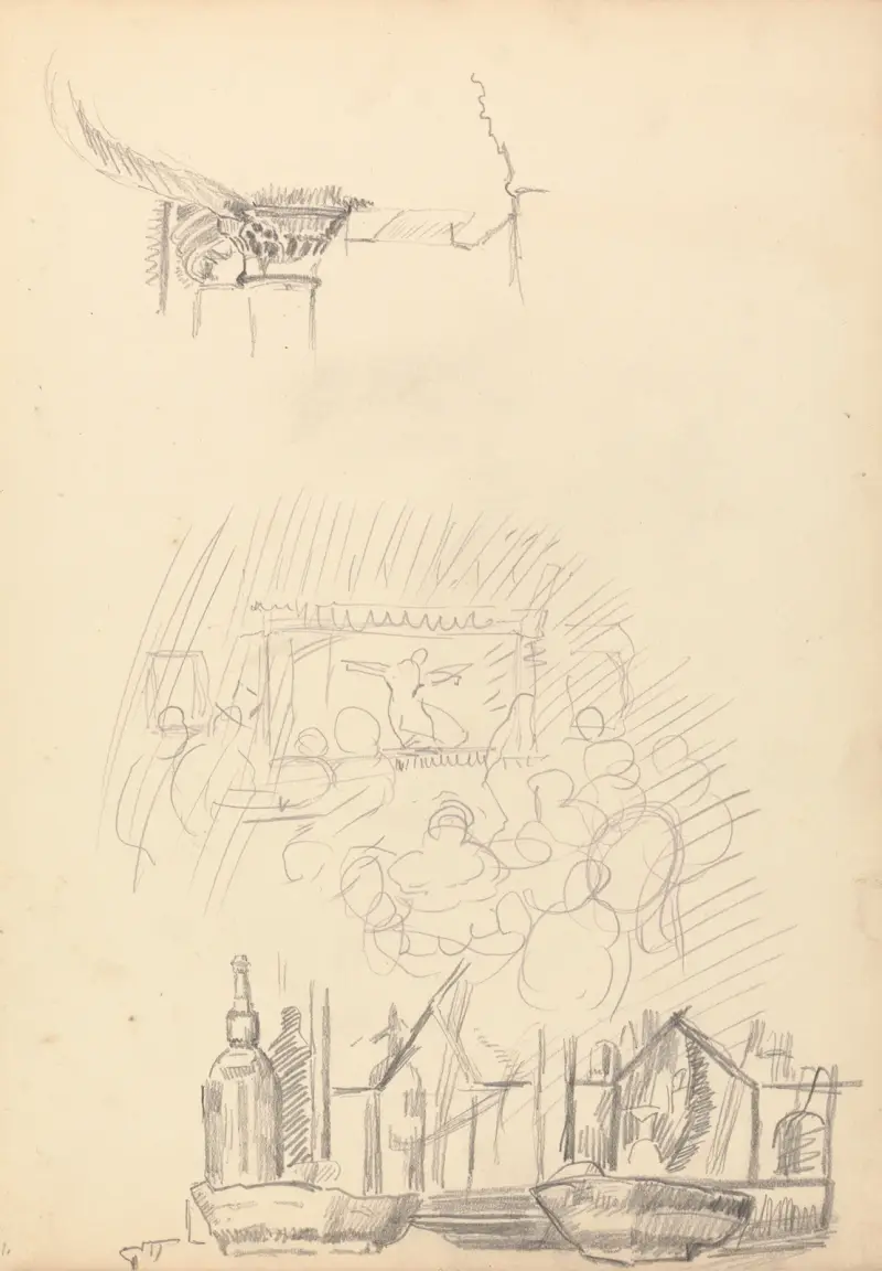 Den gyllene kalvens grotta; skisser av en scen och en bar av Spencer Frederick Gore