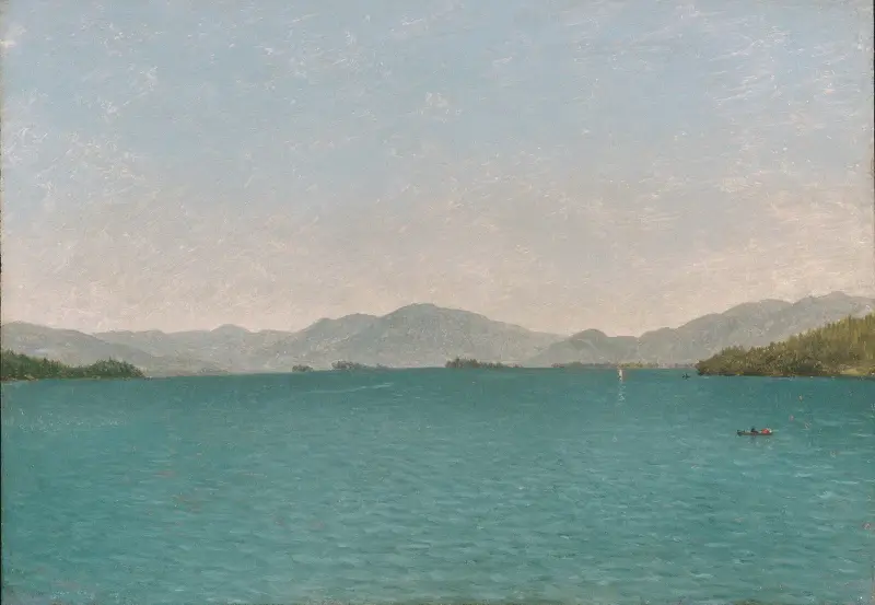 Lake George, Free Study av John Frederick Kensett