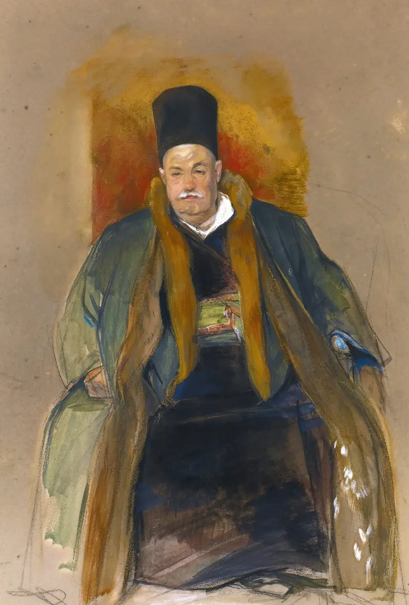Porträt eines wohlhabenden Kaufmanns aus Terapia von John Frederick Lewis