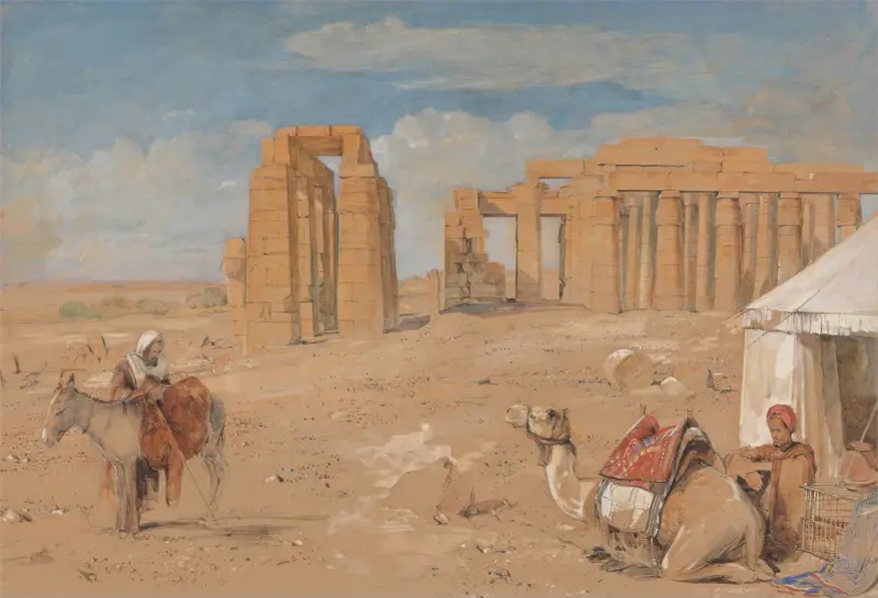 Ramesseum v Thébách, John Frederick Lewis