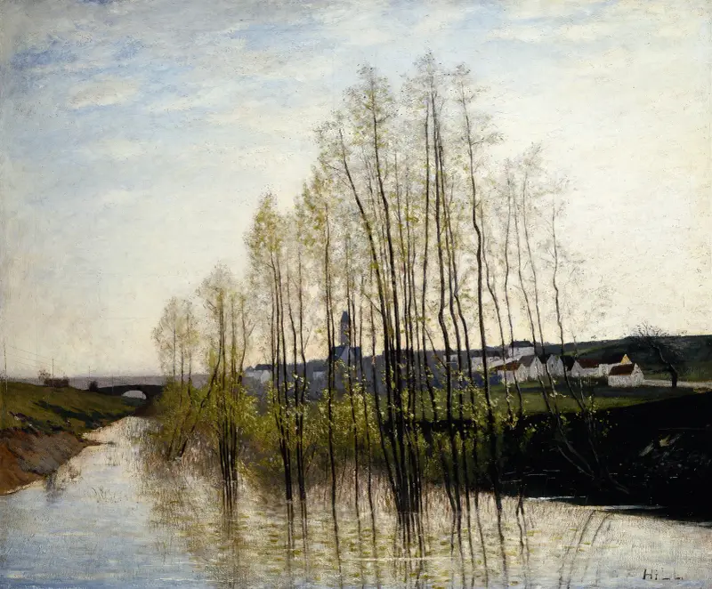 Flodlandskap, Champagne av Carl Fredrik Hill