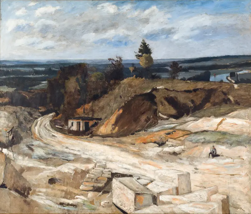 Stenbrott vid floden Oise II av Carl Fredrik Hill