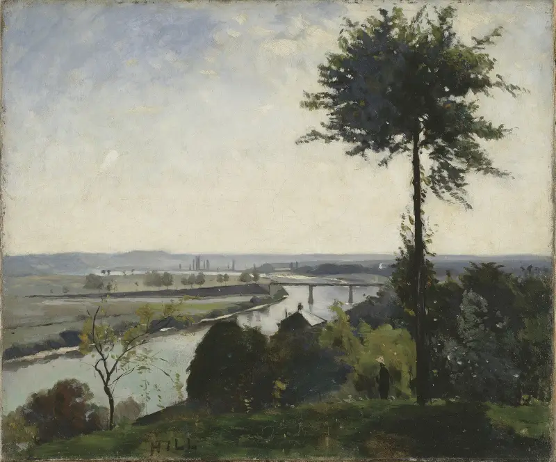 Trädet och floden III (Seine vid Bois-le-Roi) av Carl Fredrik Hill