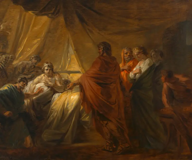 Antiochus und Stratonice und der Arzt Erasistratos von Heinrich Friedrich Füger