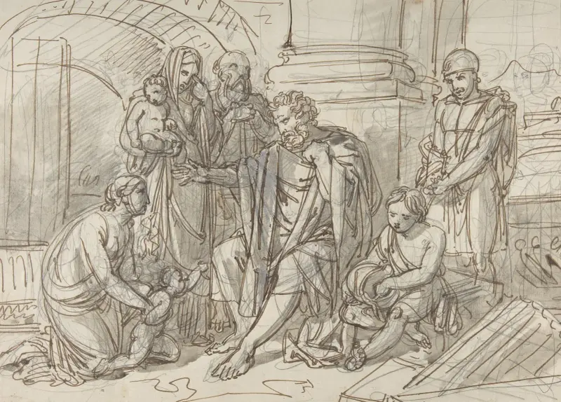 Belisarius tigger om allmosor – nr 2 av Heinrich Friedrich Füger
