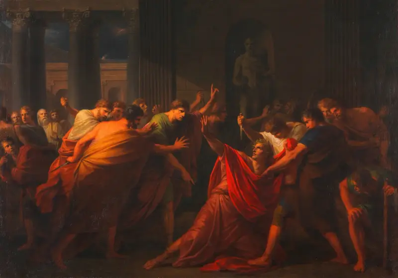 Mordet på Julius Caesar av Heinrich Friedrich Füger