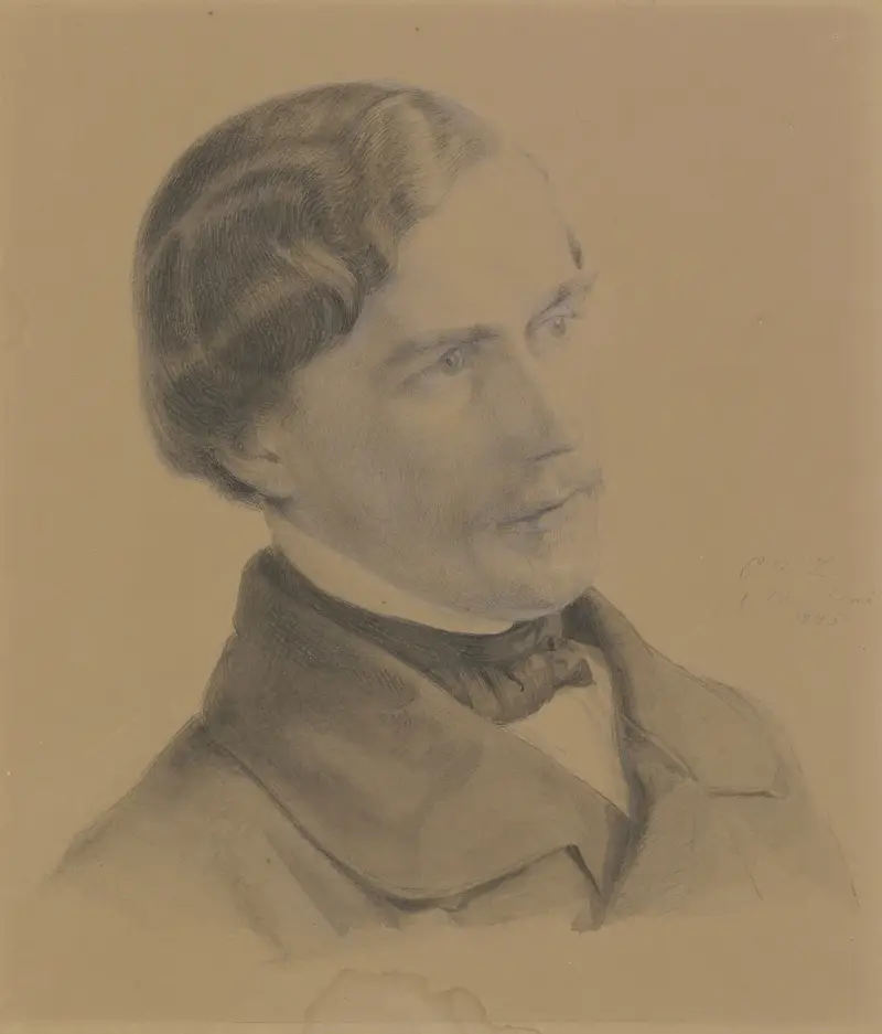Selbstbildnis des Künstlers av Karl Friedrich Lessing