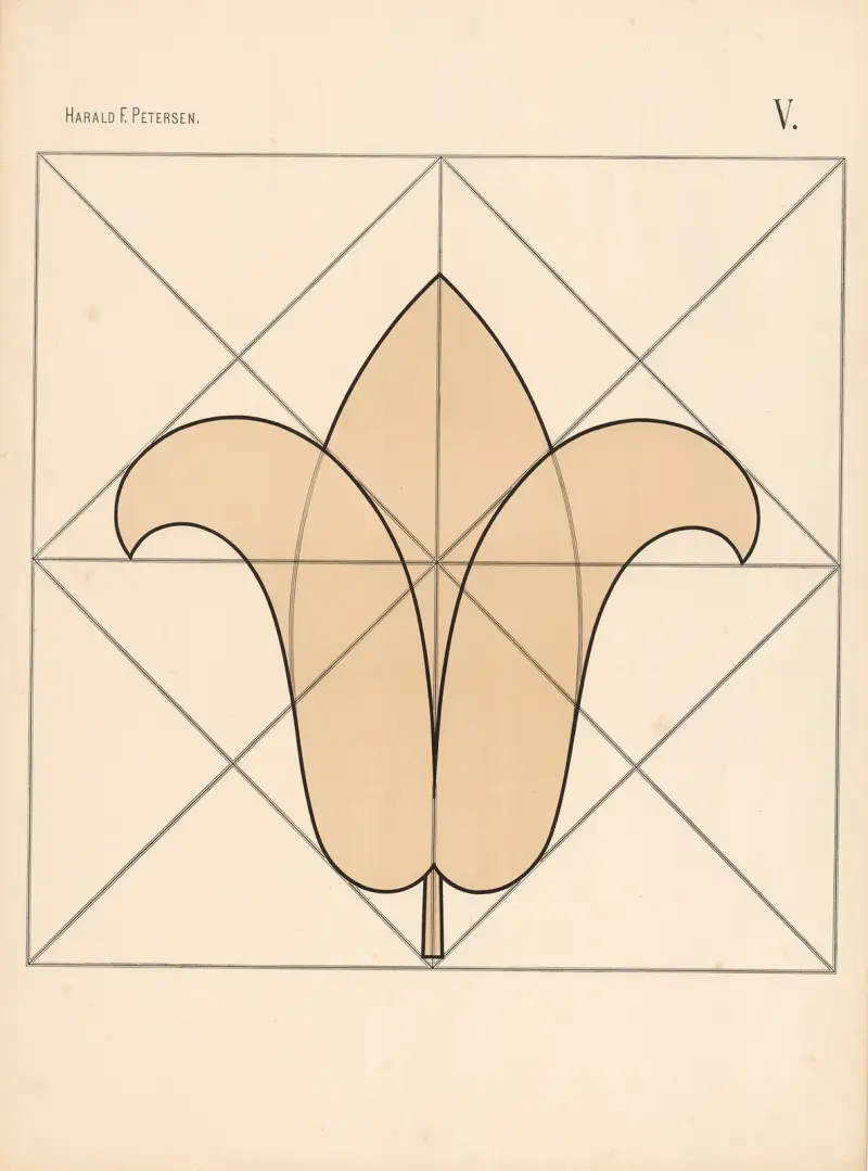 Grundläggande frihandsteckning, vol. 2, plansch 5 av Harald Frithjof Petersen