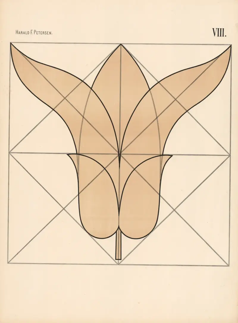 Grundläggande frihandsteckning, vol. 2, plansch 8 av Harald Frithjof Petersen