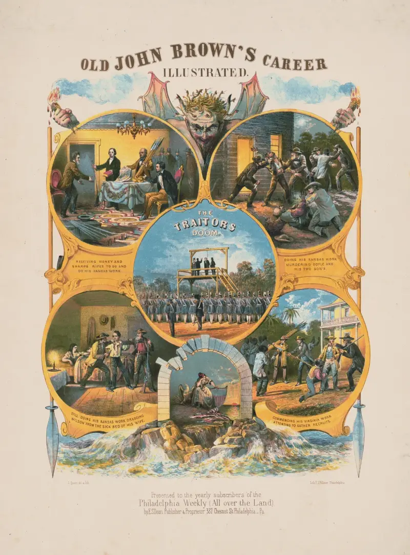 Old John Brown’s career illustrated av James Fuller Queen