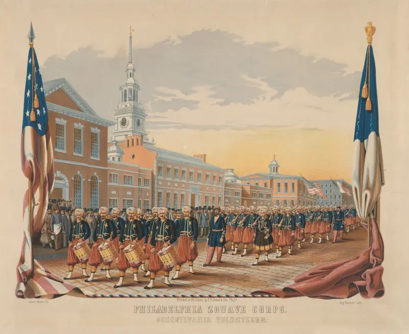 Philadelphia Zouave-kår. Frivilliga från Pennsylvania av James Fuller Queen