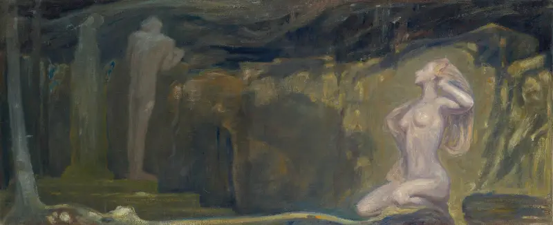 Skica k Lesnímu chrámu, J.A.G. Acke