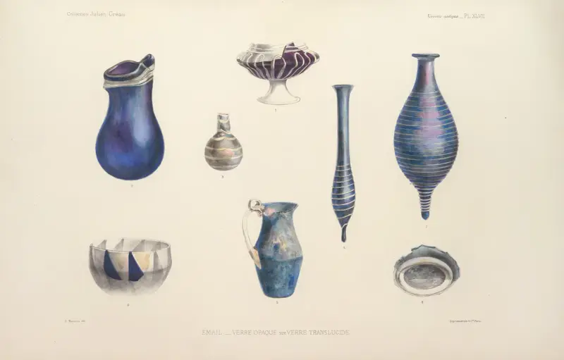 Samlingen Julien Gréau. Antik glaskonst, emalj och keramik tillhörande M. John Pierpont Morgan, plansch 48 av G. Massias