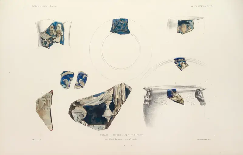 Julien Gréaus samling. Antik glaskonst, emalj och keramik tillhörande M. John Pierpont Morgan, plansch 61 av G. Massias