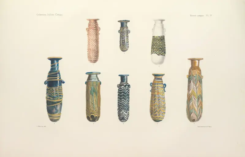 Julien Gréaus samling. Antik glaskonst, emalj och keramik tillhörande M. John Pierpont Morgan, plansch 4 av G. Massias