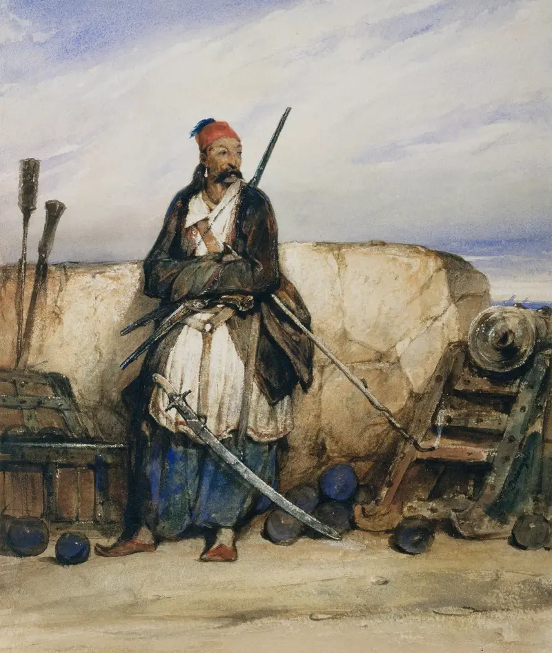 A Turkish Gunner av Alexandre-Gabriel Decamps