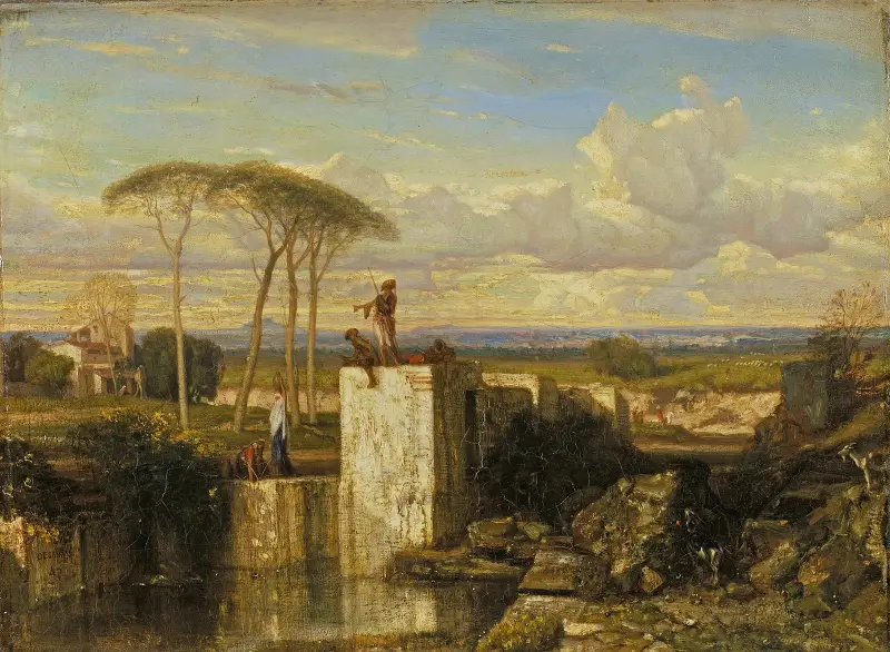 A Well in the East av Alexandre-Gabriel Decamps