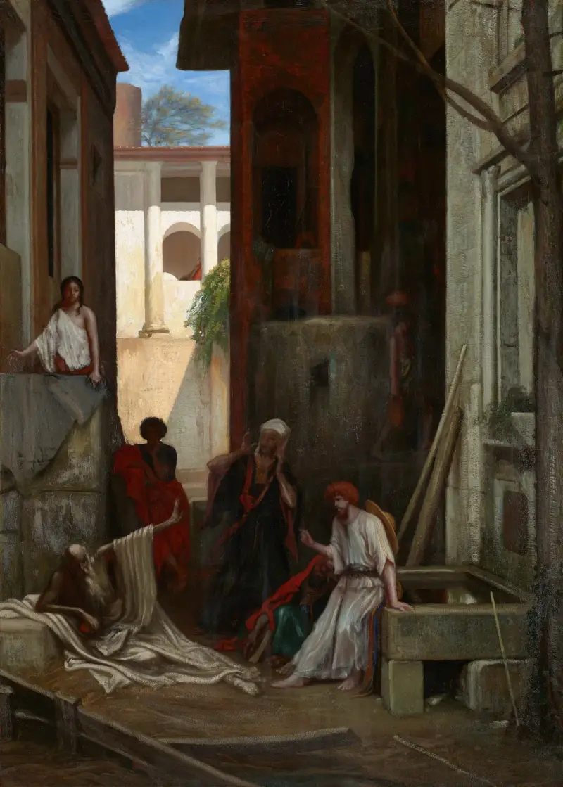 Job och hans vänner av Alexandre-Gabriel Decamps