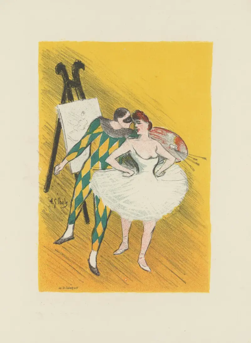Harlekin und Colombine von Henri-Gabriel Ibels