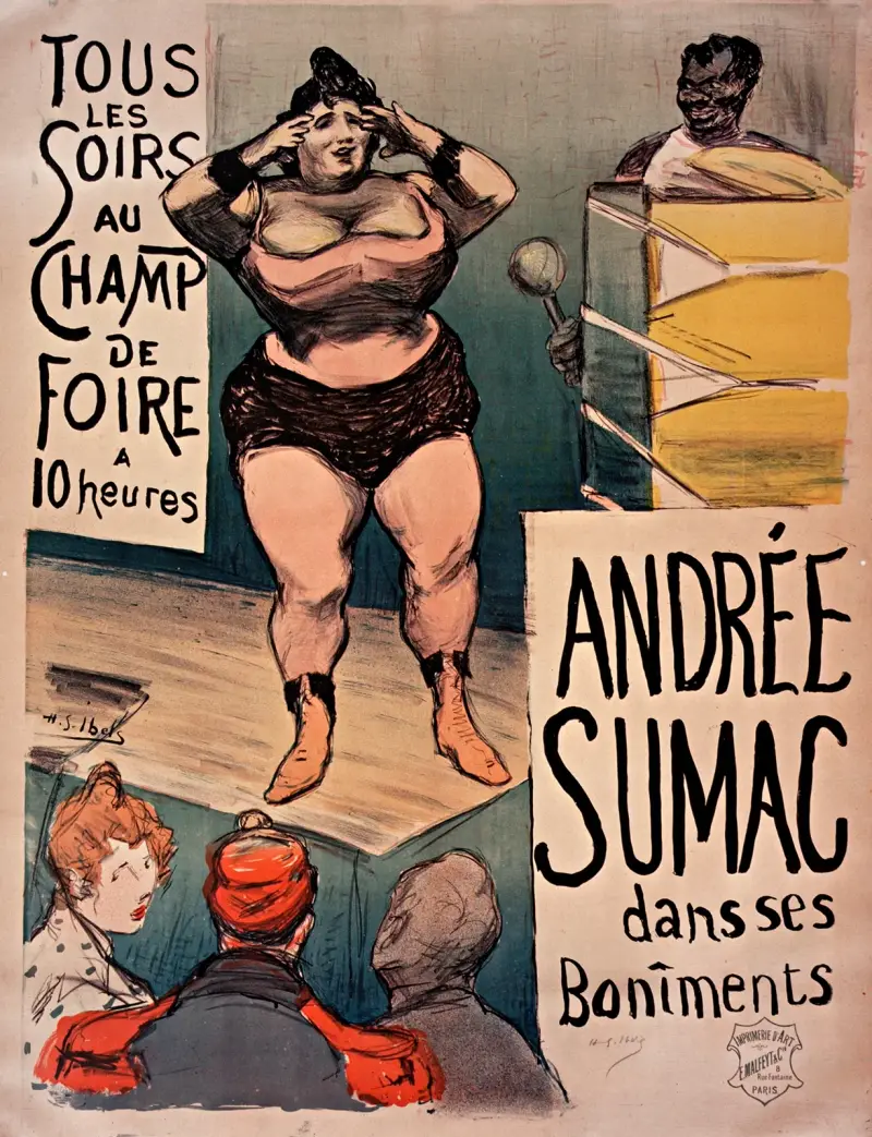 Marknadsplatsen… Andrée Sumac i sina utrop av Henri-Gabriel Ibels