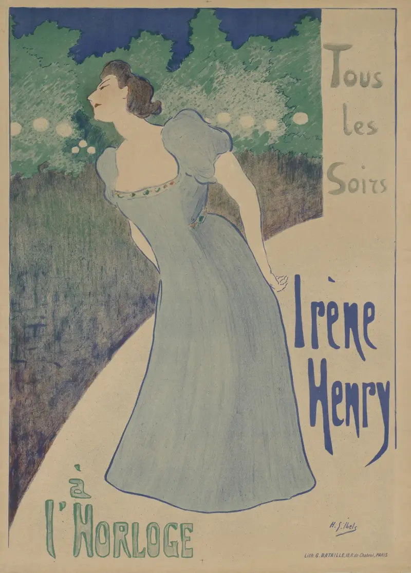 Irène Henry vid klockan av Henri-Gabriel Ibels