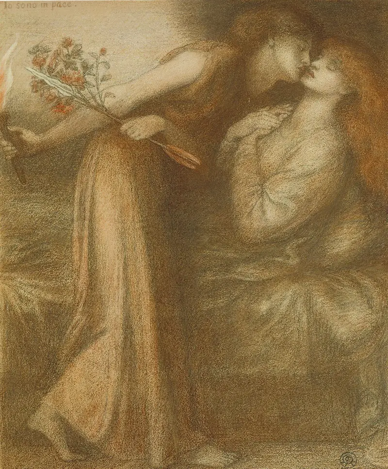 Dantův sen (Io sono in pace), Dante Gabriel Rossetti