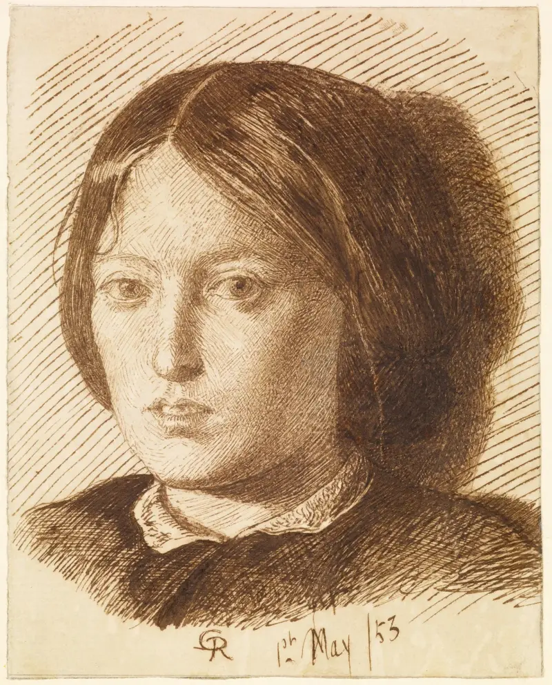 Portrait of Emma Madox Brown av Dante Gabriel Rossetti