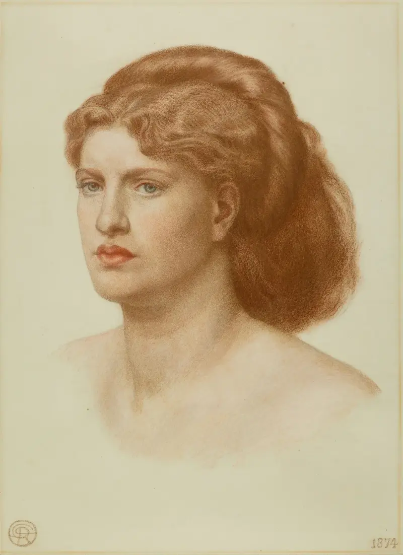 Portret Fanny Cornforth, głowa i ramiona, Dante Gabriel Rossetti