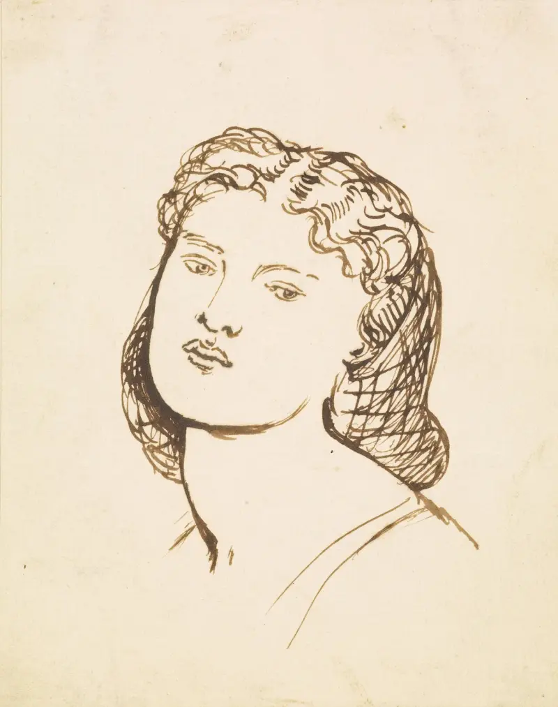 Porträtt av Fanny Cornforth av Dante Gabriel Rossetti