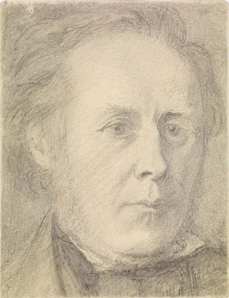 Porträtt av major Calder Campbell av Dante Gabriel Rossetti