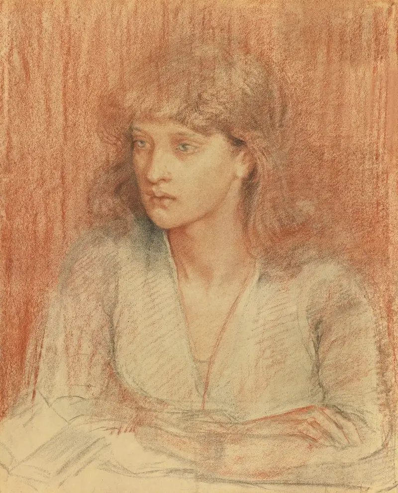 Porträtt av May Morris av Dante Gabriel Rossetti