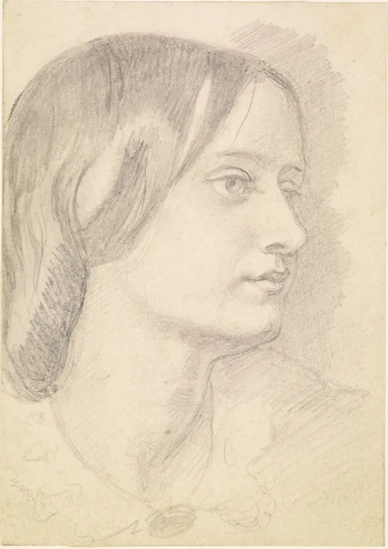 Porträtt av Red Lion Mary, Mrs Mary Nicholson av Dante Gabriel Rossetti
