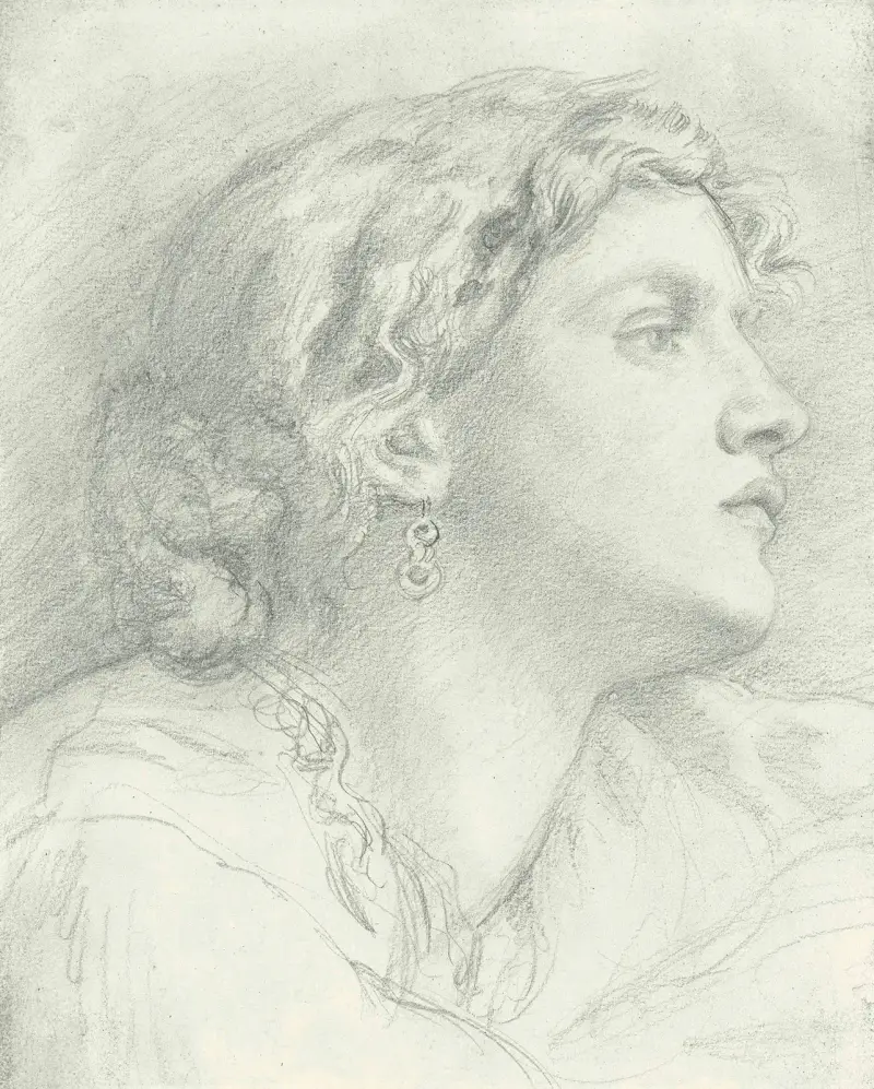 Study of Fanny Cornforth av Dante Gabriel Rossetti