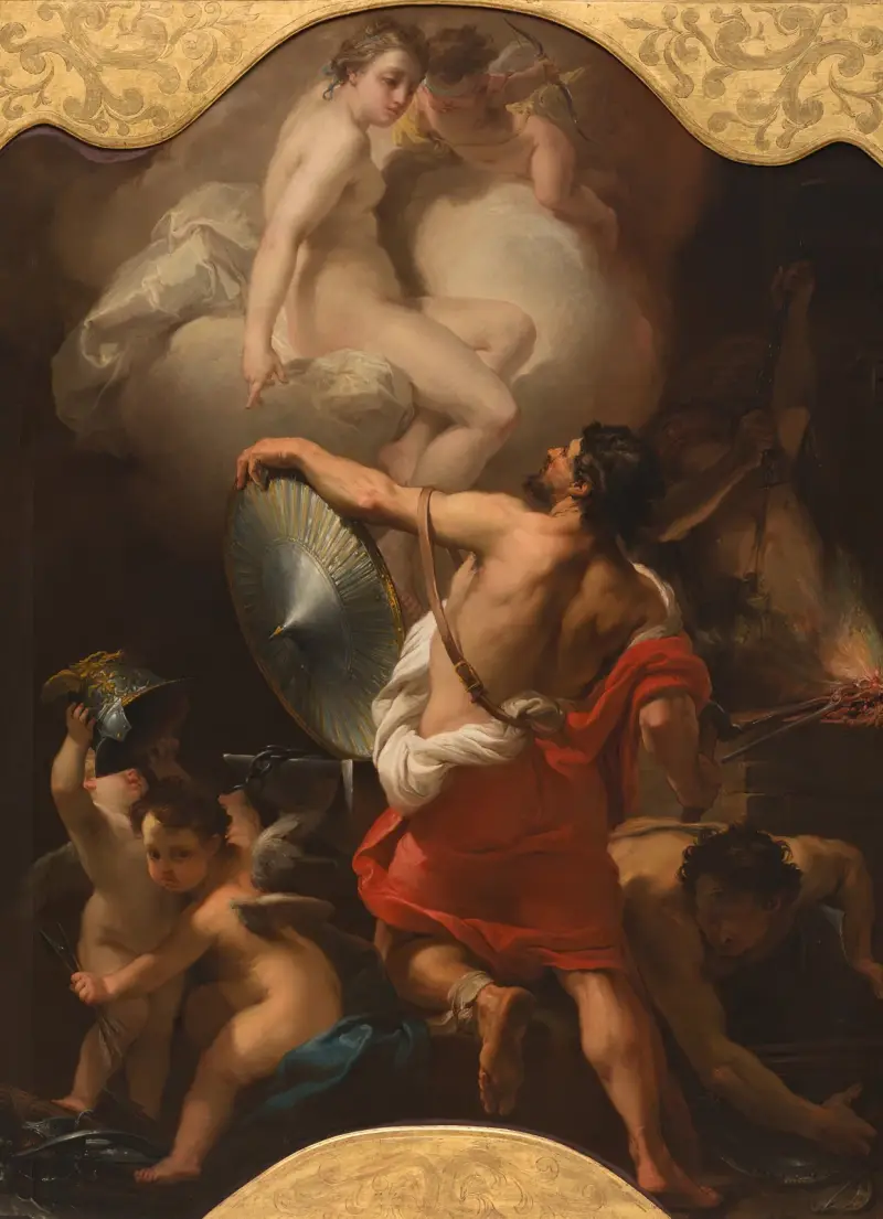 Venus beställer rustning åt Aeneas i Vulkans smedja, 1770 av Gaetano Gandolfi