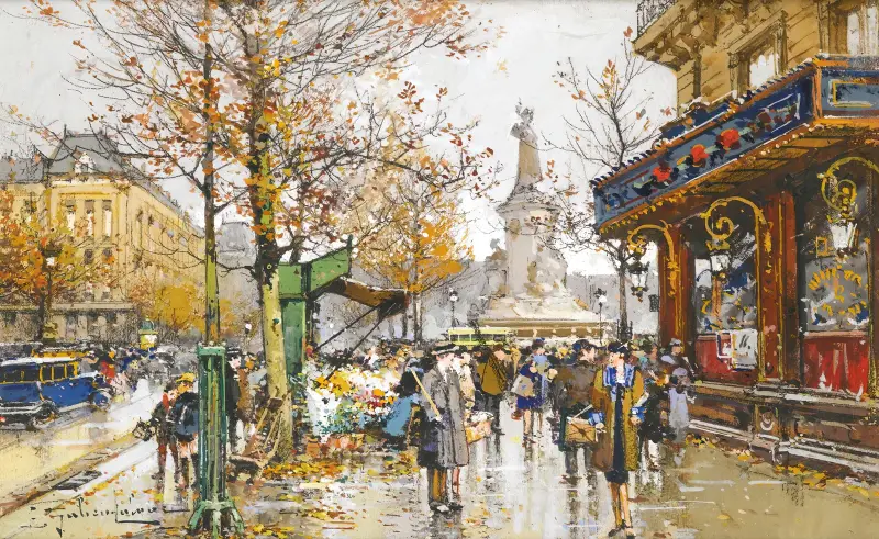 Place De La Republique av Eugène Galien-Laloue