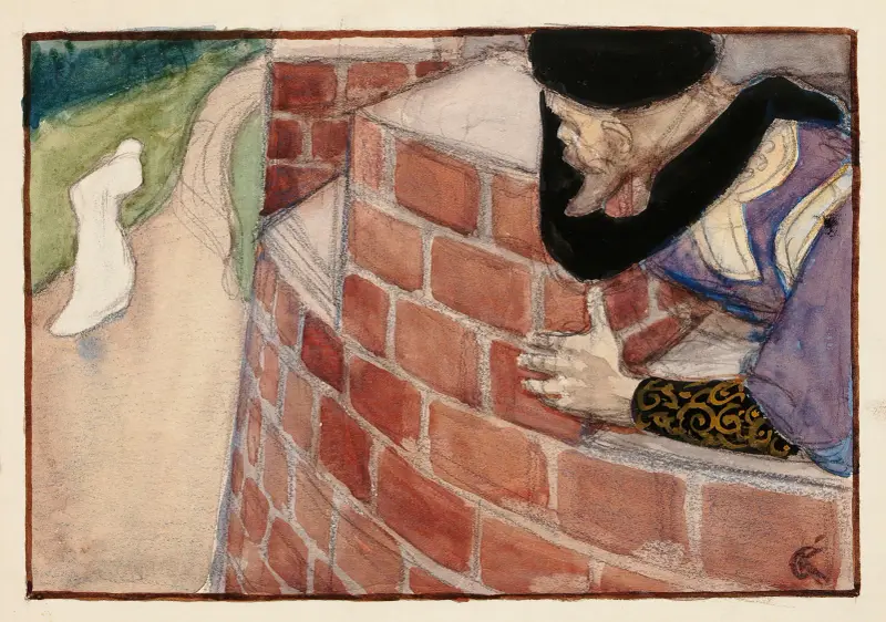 The Castle Lord Spying On His Daughter av Akseli Gallen-Kallela