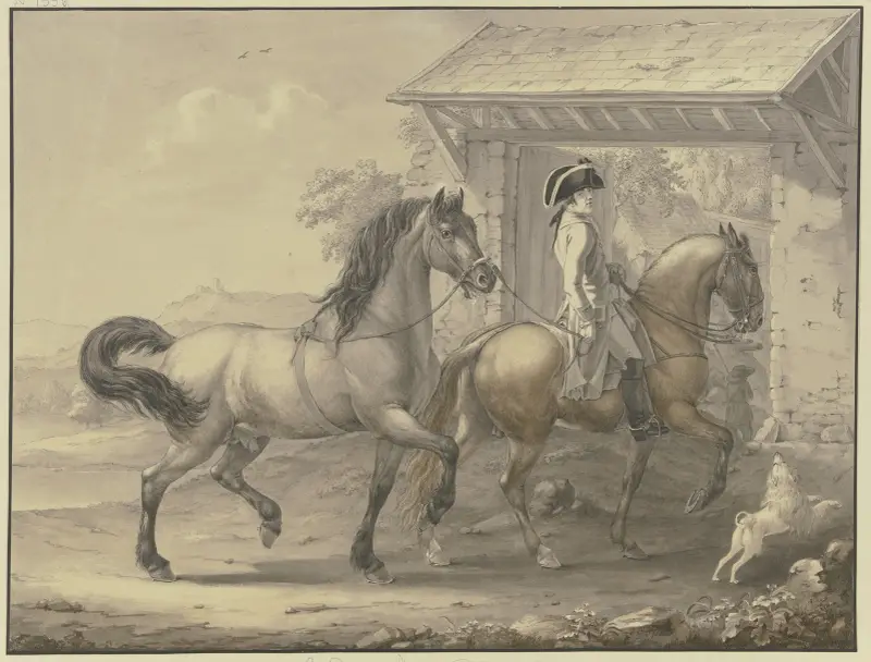 Deutsche Pferde aus Friesland und Holstein von Johann Georg Pforr