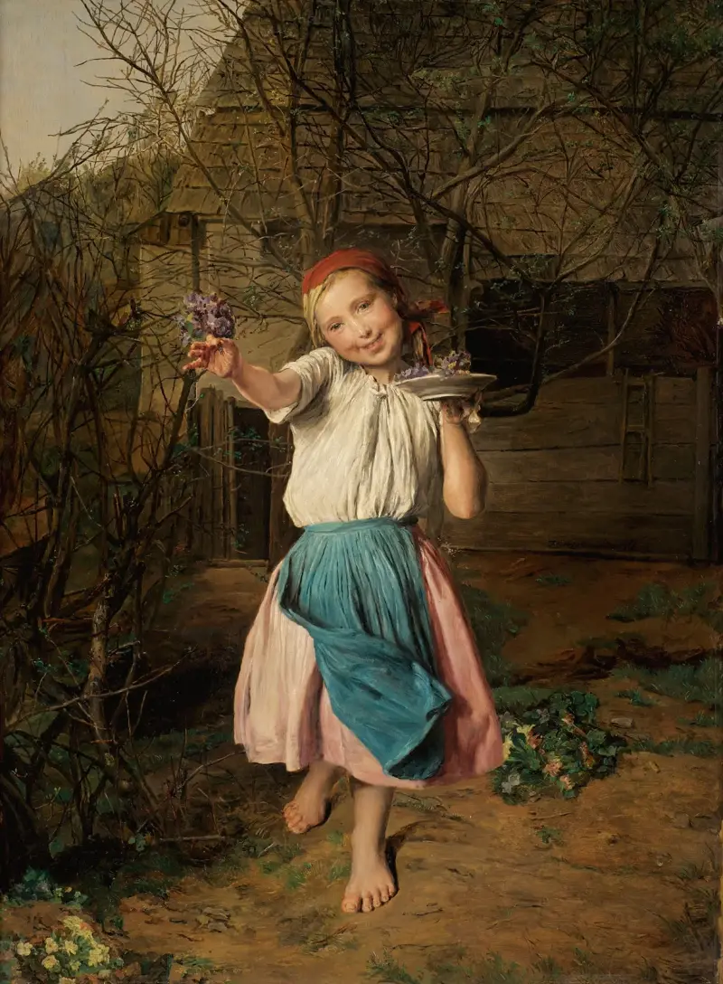 Das Veilchenmädchen von Ferdinand Georg Waldmüller