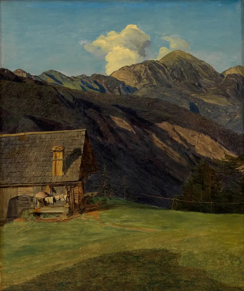 Alphyddan på Hoisenrad vid Ischl av Ferdinand Georg Waldmüller