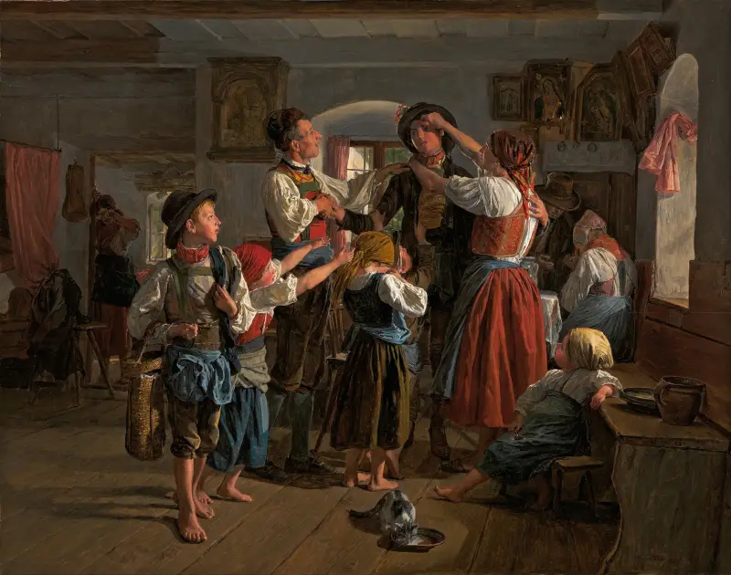 Kriegers Abschied, Ferdinand Georg Waldmüller