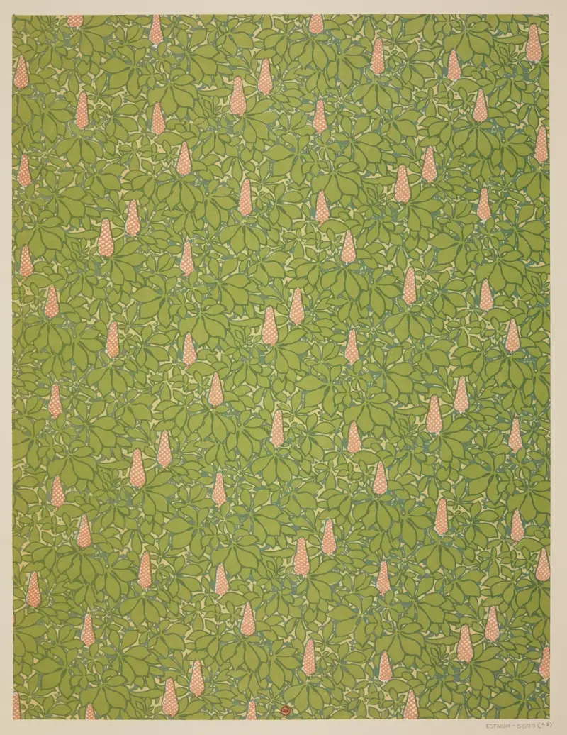Vorsatzpapiere für Eugène Verneau, Tafel 37 von George Auriol
